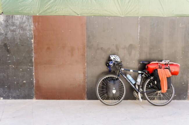 Touring bicycle and panniers