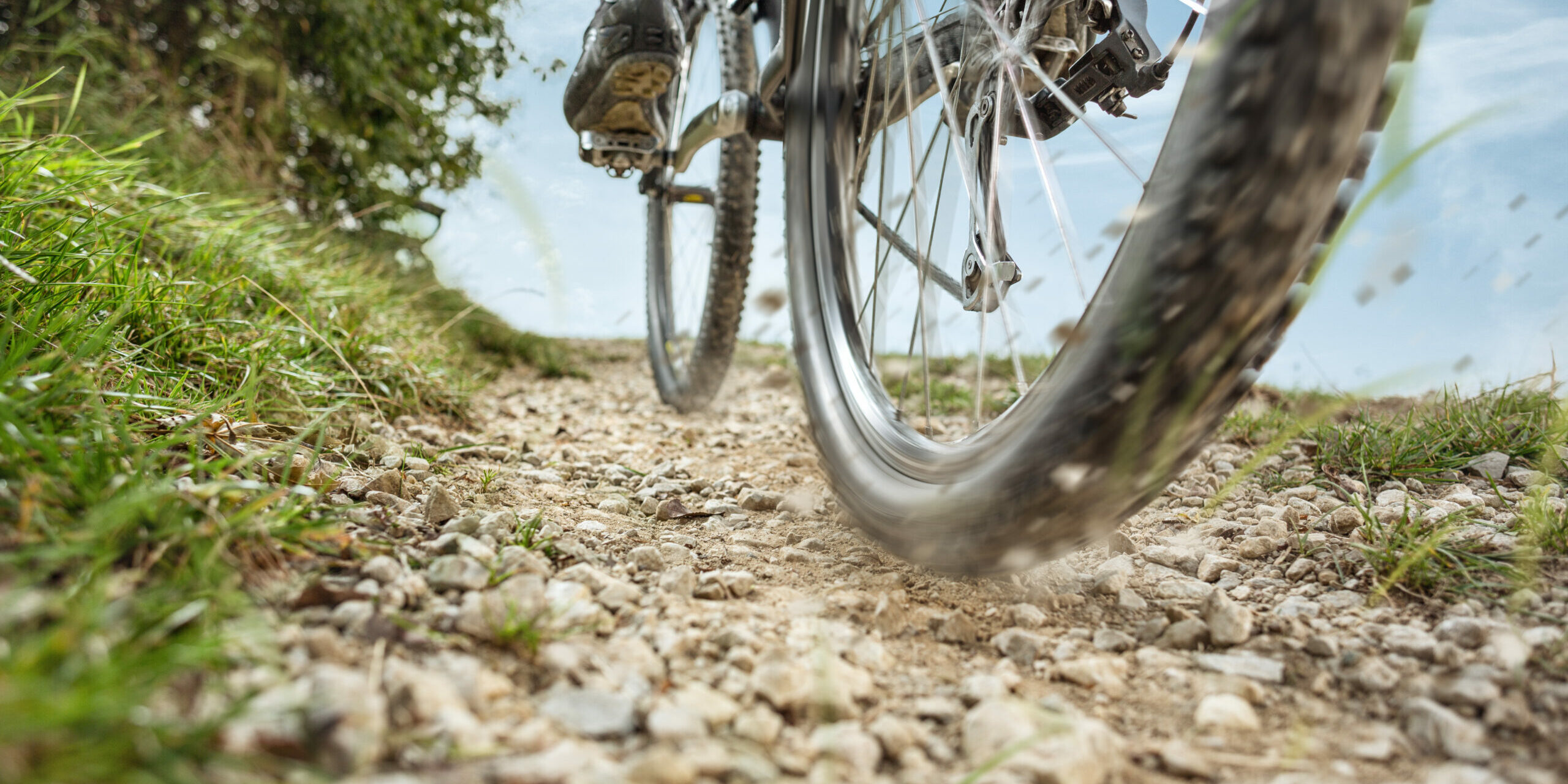 Mountain Bike on a dirt road
