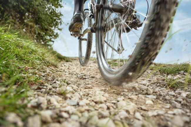 Mountain Bike on a dirt road