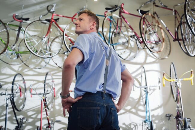 Händler werden fahrrad